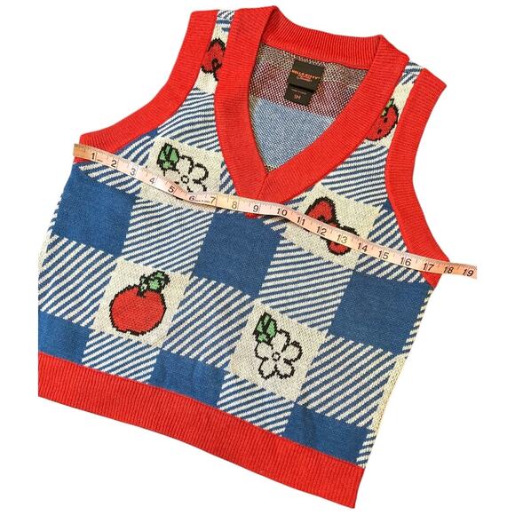 EUC Sanrio Hello Kitty and Friends Kawaii Icons Gingham Women's Vest Medium - Picture 3 of 7